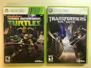 Xbox 360 Action Lot - Nickelodeon Teenage Mutant Ninja Turtles Transformers Game