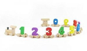 it's store vip משחקי קטנטנים,baby games Montessori Educational Wooden Toy Train with Numbers for Babies, Toddlers, gifts